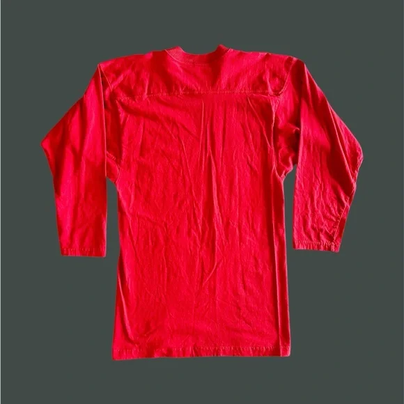 Vintage 90s Russell Athletic Red Long Sleeve Men’s Size M Made in USA Logo VTG - Picture 4 of 5